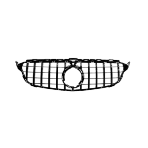 Mercedes C Class W205 (2015-2018) Gloss Black Panamericana GT Style (With Camera Hole)