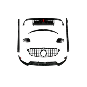 Mercedes C Class W205 (2015-2018) Gloss Black Bodykit (With Camera Hole)