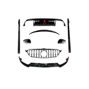 Mercedes C Class W205 (2015-2018) Gloss Black Bodykit (Without Camera Hole)